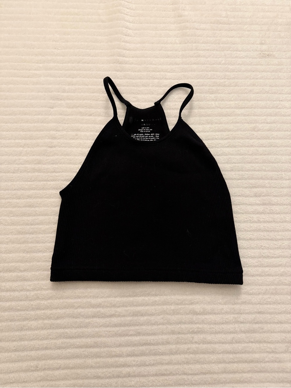 Free People Black Ribbed Tank Top